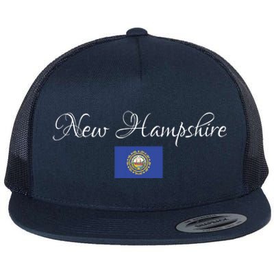 New Hampshire Usa Flat Bill Trucker Hat