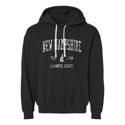 New Hampshire Vintage Sports Design Nh Garment-Dyed Fleece Hoodie