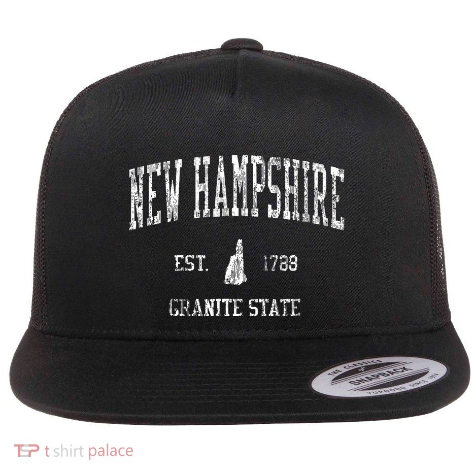 New Hampshire Vintage Sports Design Nh Flatbill Hat