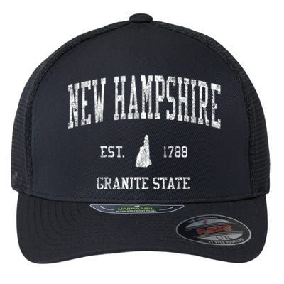 New Hampshire Vintage Established Sports Design Flexfit Unipanel Trucker Cap