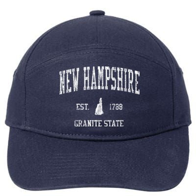 New Hampshire Vintage Established Sports Design 7-Panel Snapback Hat