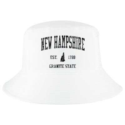 New Hampshire Vintage Established Sports Design Cool Comfort Performance Bucket Hat