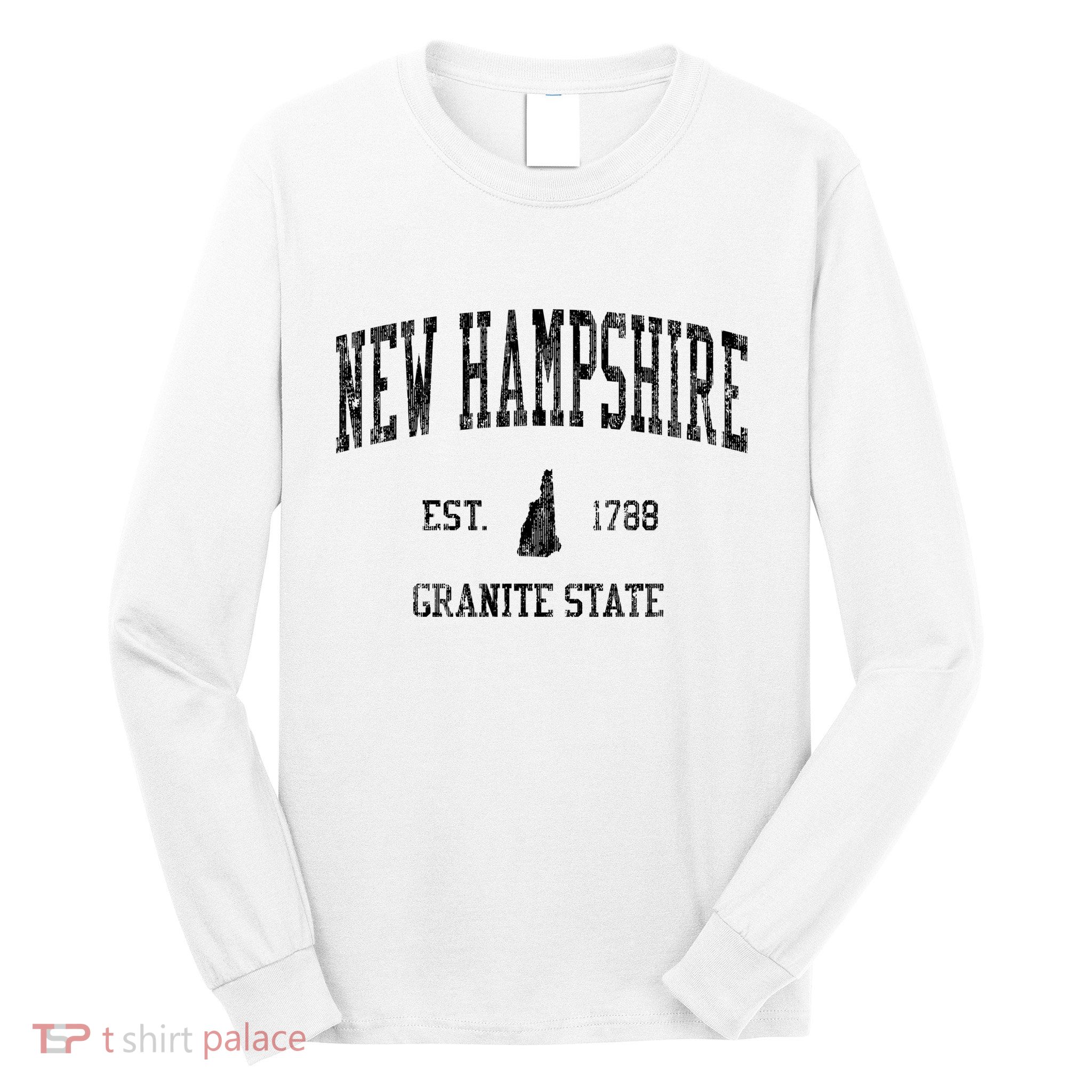 New Hampshire Vintage Established Sports Design Long Sleeve Shirt