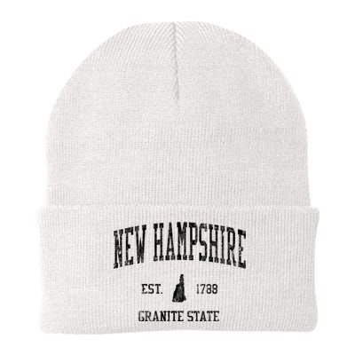 New Hampshire Vintage Established Sports Design Knit Cap Winter Beanie