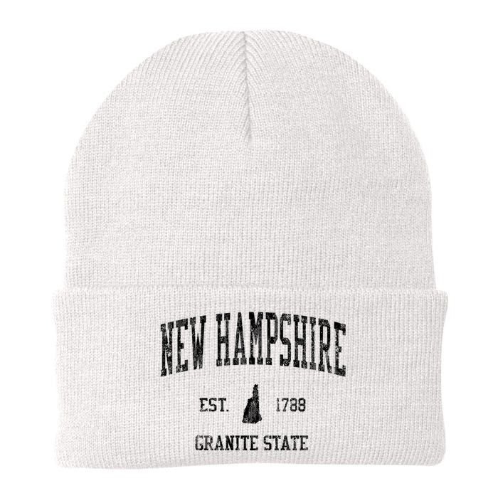 New Hampshire Vintage Established Sports Design Knit Cap Winter Beanie