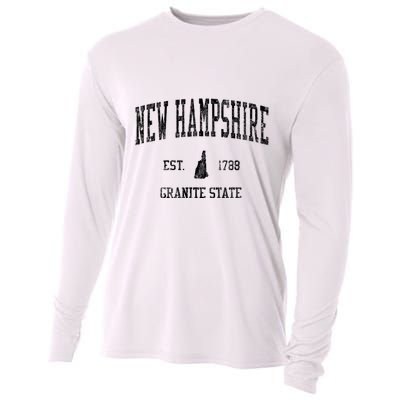 New Hampshire Vintage Established Sports Design Cooling Performance Long Sleeve Crew