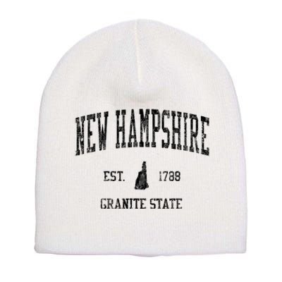 New Hampshire Vintage Established Sports Design Short Acrylic Beanie