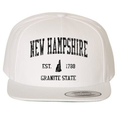 New Hampshire Vintage Established Sports Design Wool Snapback Cap