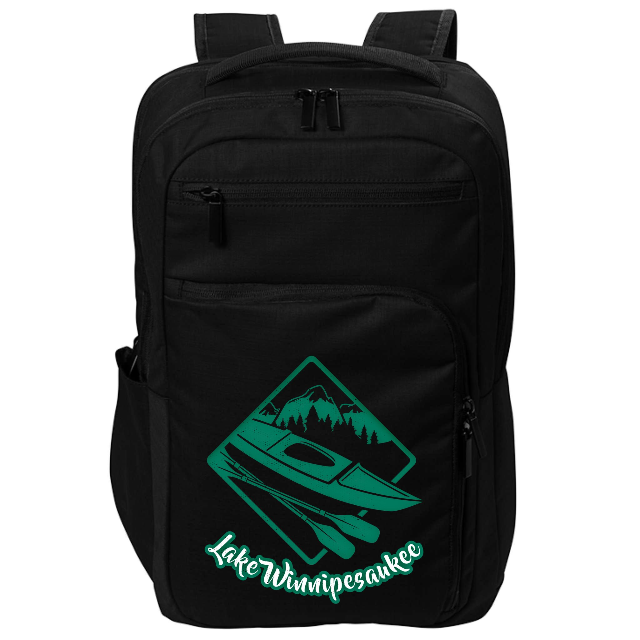 New Hampshire Vacation Lake Winnipesaukee Kayak Kayaking Gift Impact Tech Backpack