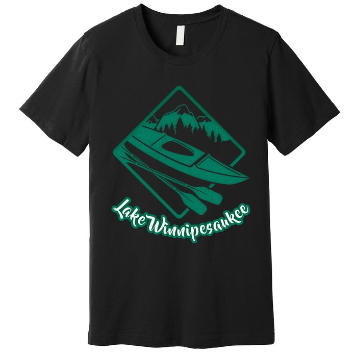 New Hampshire Vacation Lake Winnipesaukee Kayak Kayaking Gift Premium T-Shirt