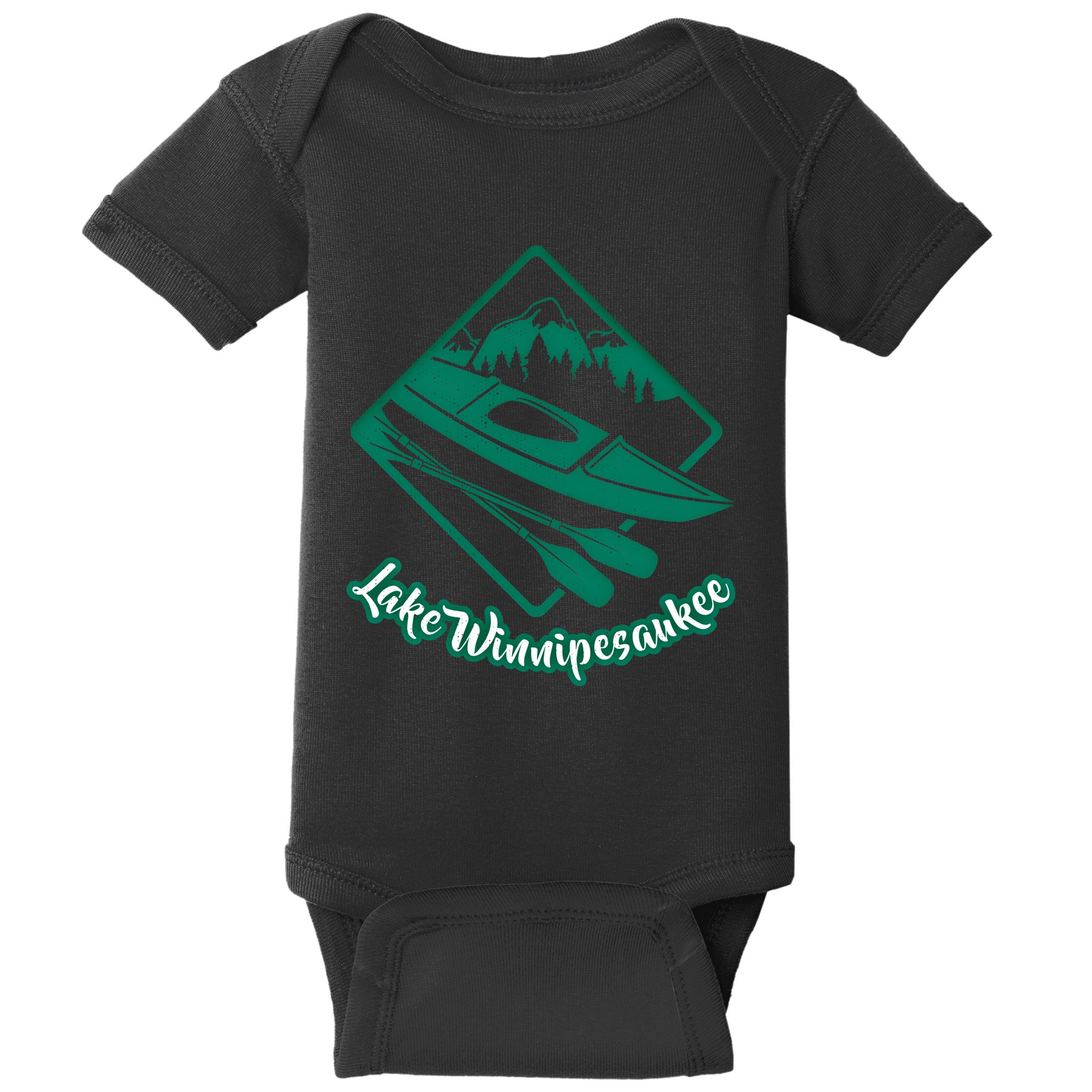 New Hampshire Vacation Lake Winnipesaukee Kayak Kayaking Gift Baby Bodysuit