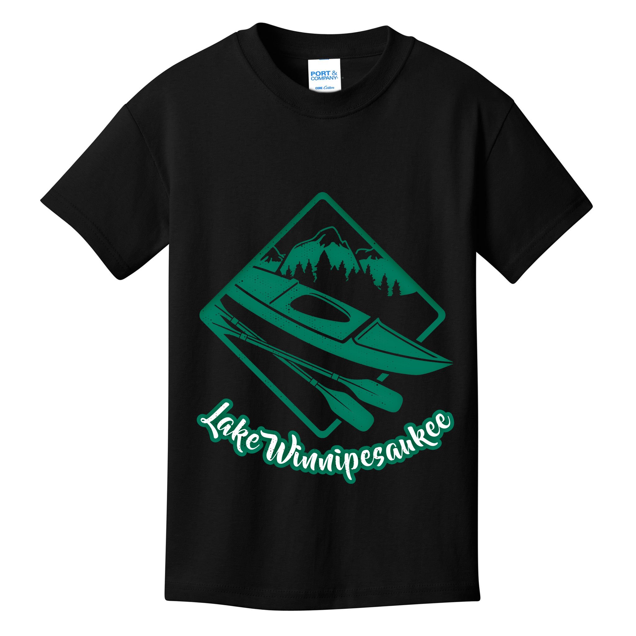 New Hampshire Vacation Lake Winnipesaukee Kayak Kayaking Gift Kids T-Shirt
