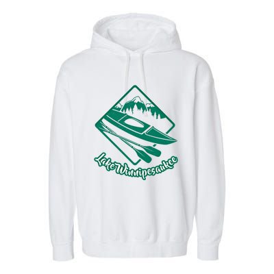 New Hampshire Vacation Lake Winnipesaukee Kayak Kayaking Gift Garment-Dyed Fleece Hoodie