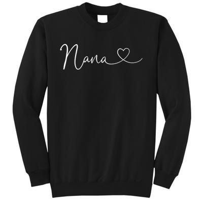 Nana Heart Women Grandma Christmas Mother's Day Birthday Gift Sweatshirt