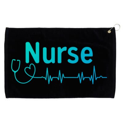 Nurse Heartbeat With Stethoscope Er Nurse Great Gift Grommeted Golf Towel