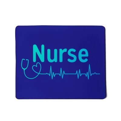 Nurse Heartbeat With Stethoscope Er Nurse Great Gift Mousepad