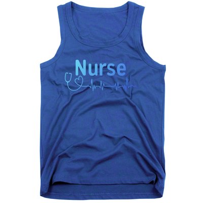 Nurse Heartbeat With Stethoscope Er Nurse Great Gift Tank Top