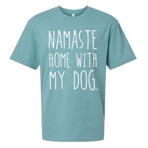 Namaste Home With My Dog Great Gift Sueded Cloud Jersey T-Shirt