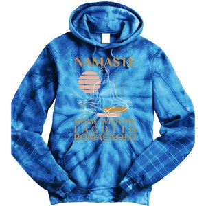 Namaste Home With My Lagotto Romagnolo Sayings Dog Lover Meaningful Gift Tie Dye Hoodie