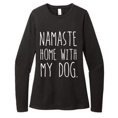 Namaste Home With My Dog Gift Womens CVC Long Sleeve Shirt