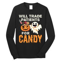 Nurse Halloween Will Trade Patients For Candy Vintage Long Sleeve Shirt