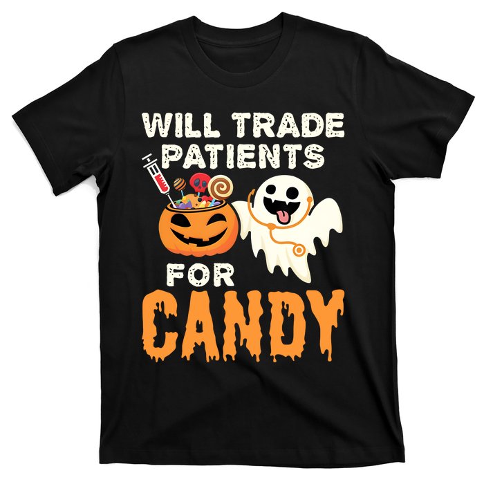 Nurse Halloween Will Trade Patients For Candy Vintage T-Shirt