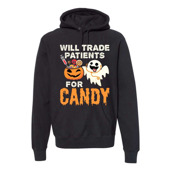 Nurse Halloween Will Trade Patients For Candy Vintage Premium Hoodie