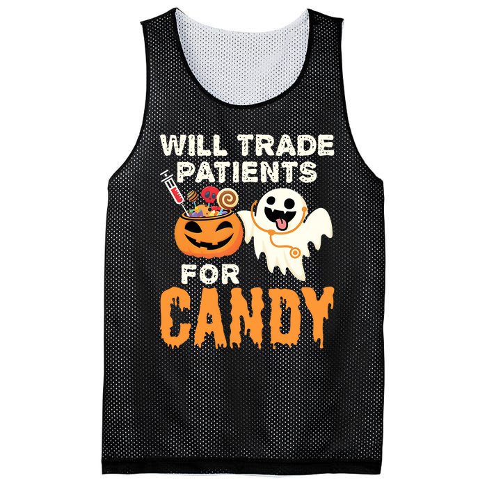 Nurse Halloween Will Trade Patients For Candy Vintage Mesh Reversible Basketball Jersey Tank