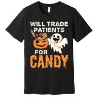 Nurse Halloween Will Trade Patients For Candy Vintage Premium T-Shirt