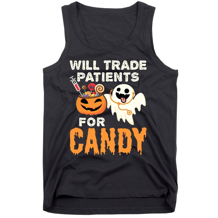 Nurse Halloween Will Trade Patients For Candy Vintage Tank Top