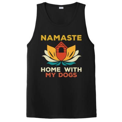 Namaste Home With My Dogs Funny Yoga Gift PosiCharge Competitor Tank