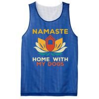 Namaste Home With My Dogs Funny Yoga Gift Mesh Reversible Basketball Jersey Tank