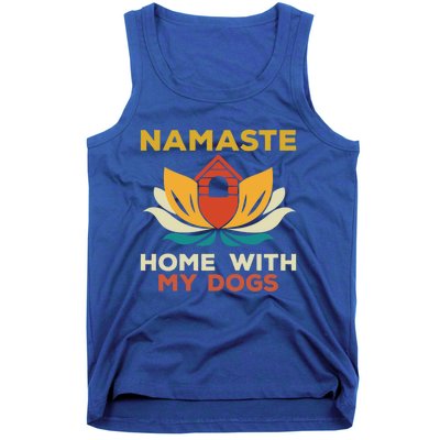 Namaste Home With My Dogs Funny Yoga Gift Tank Top