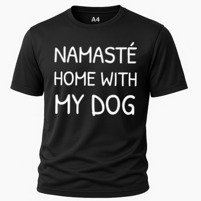 Namaste Home With My Dog Yoga Lover Cute Introvert Dog Funny Gift Performance Shirt
