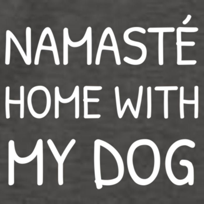 Namaste Home With My Dog Yoga Lover Cute Introvert Dog Funny Gift Vector Backpack