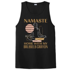 Namaste Home With My Brussels Griffon Sayings Dog Lover Gift PosiCharge Competitor Tank