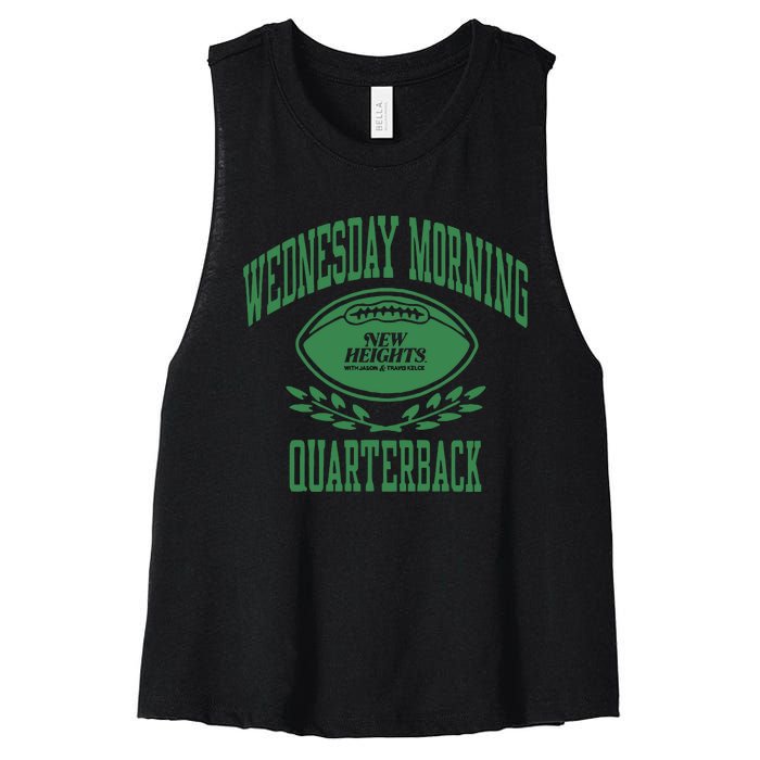 New Heights Wednesday Morning Quarterback Women's Racerback Cropped Tank