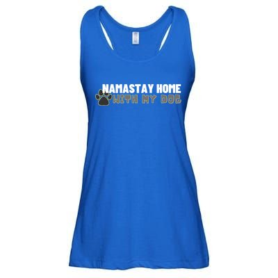 Namastay Home With My Dog Yoga Lover Pilates Gift Ladies Essential Flowy Tank