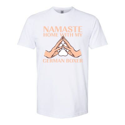 Namaste Home With My Ger Boxer Dog Lover Deutscher Boxer Gift Softstyle® CVC T-Shirt