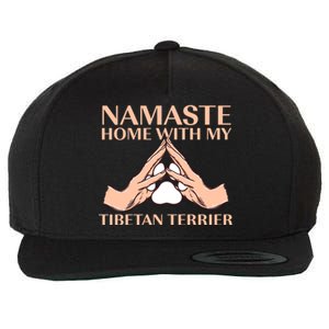 Namaste Home With My Tibetan Terrier Dog Lover Tsang Apso Gift Wool Snapback Cap