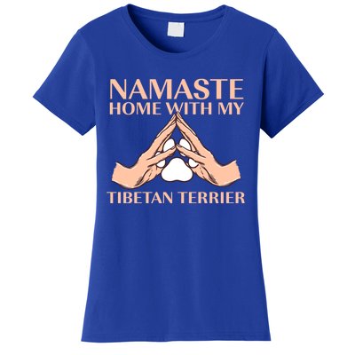 Namaste Home With My Tibetan Terrier Dog Lover Tsang Apso Gift Women's T-Shirt