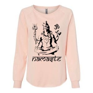 Namaste Hands Yoga Shiva Drawing Cool Meditation Namaste Womens California Wash Sweatshirt