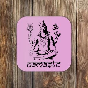 Namaste Hands Yoga Shiva Drawing Cool Meditation Namaste Coaster