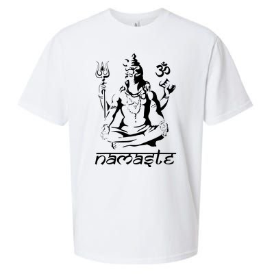 Namaste Hands Yoga Shiva Drawing Cool Meditation Namaste Sueded Cloud Jersey T-Shirt