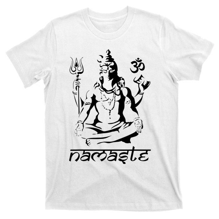 Namaste Hands Yoga Shiva Drawing Cool Meditation Namaste T-Shirt