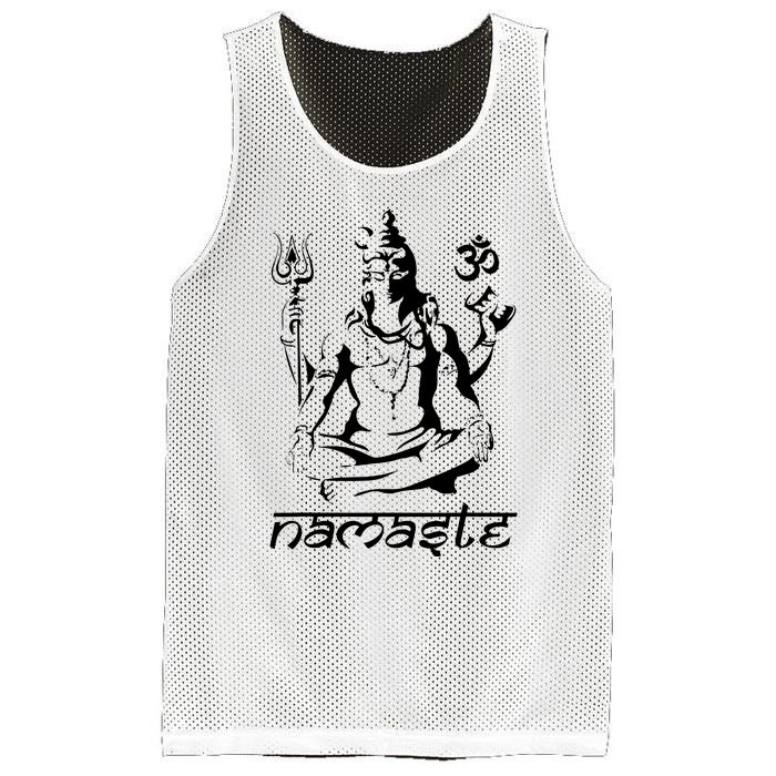 Namaste Hands Yoga Shiva Drawing Cool Meditation Namaste Mesh Reversible Basketball Jersey Tank