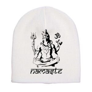 Namaste Hands Yoga Shiva Drawing Cool Meditation Namaste Short Acrylic Beanie