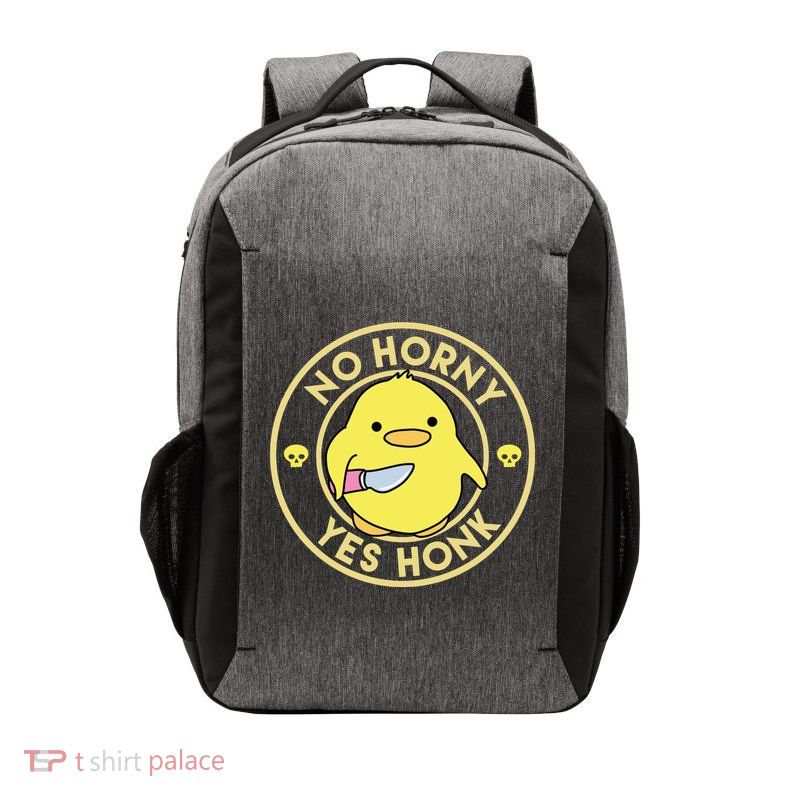 No Horny Yes Honk Funny Chick Vector Backpack