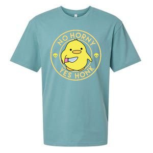 No Horny Yes Honk Funny Chick Sueded Cloud Jersey T-Shirt