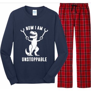 Now I Am Unstoppable Funny TRex Long Sleeve Pajama Set